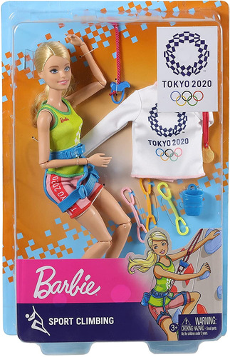 Boneca Esportiva Alpinista Dos Jogos Olímpicos Barbie